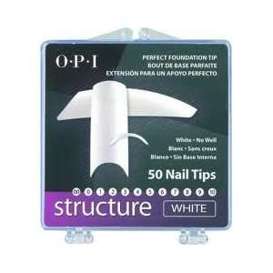  OPI Structure 50 Count Nail Tips White Size 10 Beauty