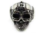   silver stainless steel pock ET skull party band finger ring  