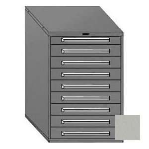  Equipto 30W Modular Cabinet 9 Drawers, 44H, Keyed Alike 