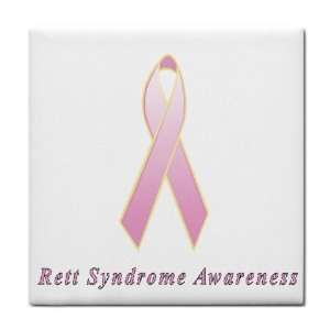 Rett Syndrome Awareness Ribbon Tile Trivet