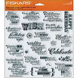 Fiskars Make A Wish 8x8 inch Quote Clear Stamp Sheet  