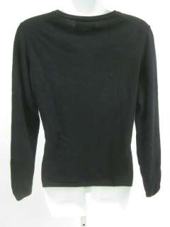 You are bidding on a PEARLS & CASHMERE Black Cashmere Vneck Sweater 