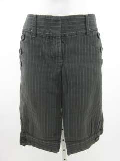 CANTONNIER Gray Cotton Pinstripe Bermuda Shorts Sz 4  