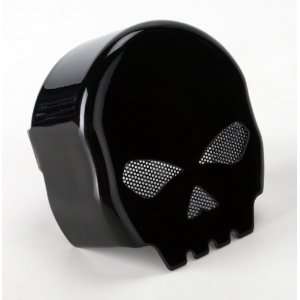    Drag Specialties Black Horn Cover w/Skull Insert Automotive