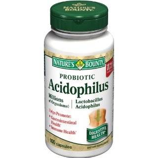 Natures Bounty Probiotic Acidophilus, 100 Capsules (Pack of 4)
