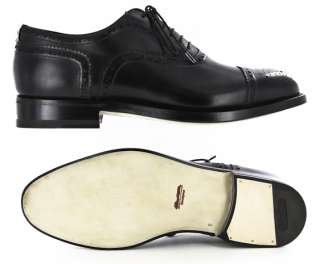 New $2150 Santoni Black Shoes 10.5/9.5  