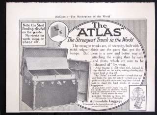   & BAG Atlas Automobile Luggage magazine Ad storage car s2952  