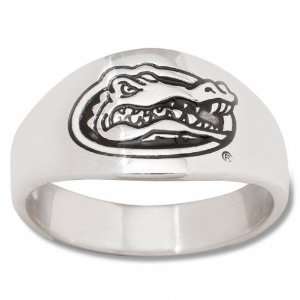   Florida Gators Mens Sterling Silver Cigar Band Ring