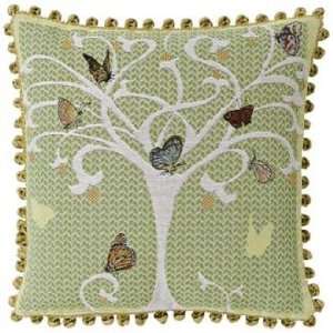  Butterfly Tree Celadon 19 Square Pillow