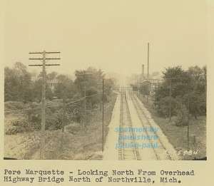 1928 Photo/PERE MARQUETTE RAILROAD Scene/NORTHVILLE, MI  