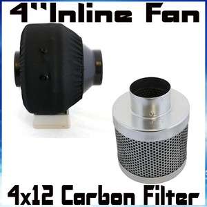 Brand New 4x12Carbon Filter 4 Inline Fan Brower Duct Hydroponic Combo 