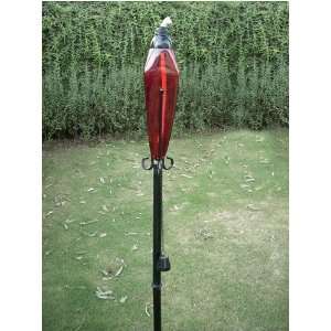   Inch Black W/red Glass Outdoor Garden Tiki Torch Patio, Lawn & Garden