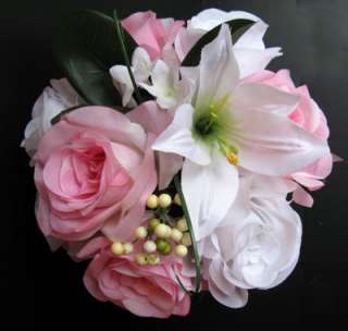 10pc Wedding Bouquet decoration flowers LIGHT PINK LILY  