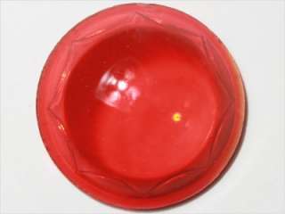 CZECH ANTIQUE DECO RED ART GLASS CABOCHON 39 mm BIG  