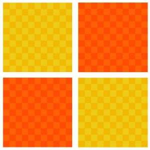  Yellow Orange Checkered Wall Decals Appliques
