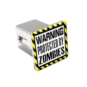  Protected By Zombies   Chrome 2 Tow Trailer Hitch Cover 