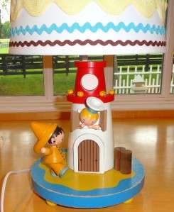 Vtg~IRMI~Nursery~Kid~Baby~Boy~Wood~Lighthouse~Nautical~Wooden~Lamp 