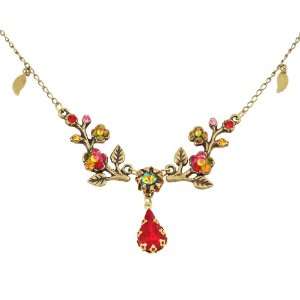  Michal Negrin Feminine Necklace Adorned with Flowers and 