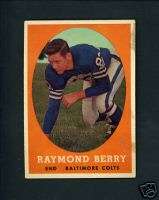 1958 Topps # 120 Raymond Berry Colts EX+ cond  