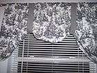 BLK ON WH*WAVERLY RUSTIC TOILE Tie Up Valance CURTAINS