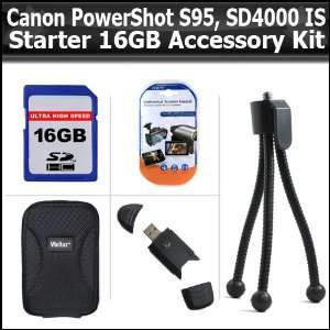 Canon PowerShot S95, SD4000 IS Digital Camera Includes 16GB High Speed 