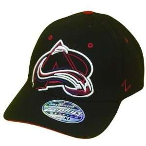  NHL COLORADO AVALANCHE BLACK FLEX FIT XL ZEPHYR HAT CAP 