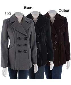 Jessica Simpson Pea Coat with Accent Piping  