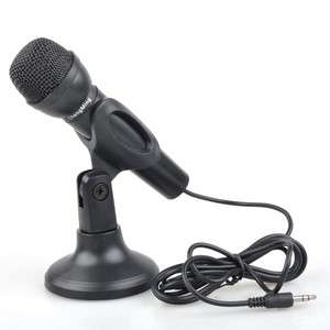 5mm Mini Studio Speech Mic Microphone with Stand for PC  