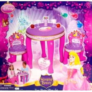   Sleeping Beauty Tea Party Play Set Table & (2) Chairs Toys & Games
