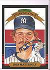 1985 Don Mattingly Yankees Autographed Donruss 5x7 Diamond King PSA 