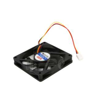 3Pins Black 80mm Chassis Crystal Fan for Computer PC 5845  