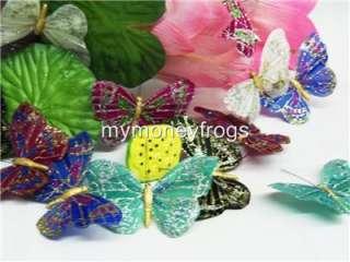 12x Set Lot Beautiful Hand Made Feather Butterfly Magnets Home 