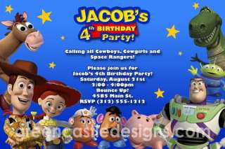   Invitation   Custom Personalized Birthday Party Invite   Woody Buzz 3