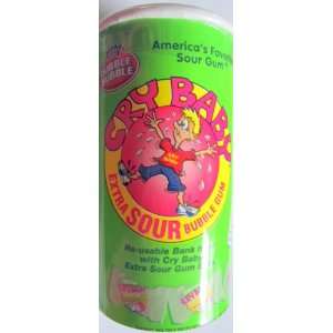 Cry Baby Extra Sour Bubble Gum2.4 Oz. Bank  Grocery 