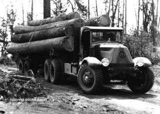 Mack Truck Loaded with Logs Kinzua Oregon logging 1936  