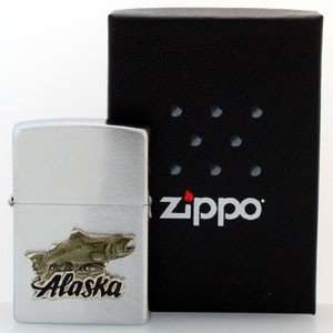  Zippo Lighter   Alaska with Fish