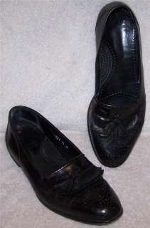   BLACK PATENT LEATHER WING TIP TASSLE LOAFER Dress Shoe Men  