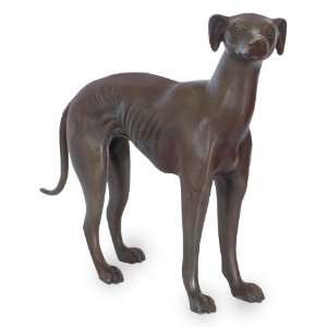  Brass statuette, Playful Greyhound