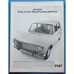  1967 Fiat 124 King of the Road Lion Print Ad (76)