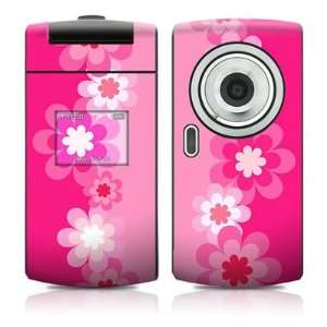 Retro Pink Flowers Design Protective Skin Decal Sticker for Samsung 