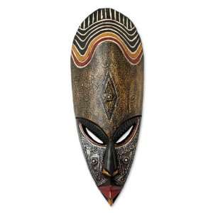 Ghanaian wood mask, Frightening 
