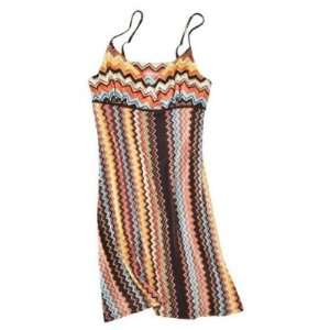 Missoni for Target Fluid Knit Stripe Chemise   Brown/Multicolor   X 