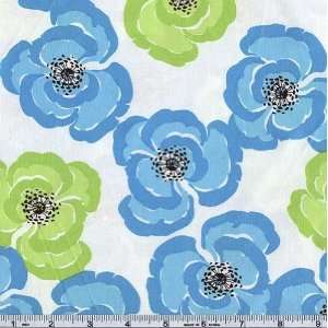  52 Wide Stretch Twill Fresh Flowers White Fabric By The 