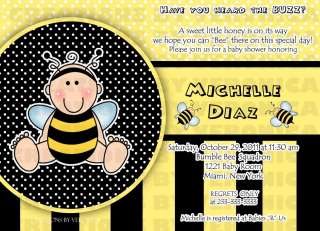 Baby Shower or Birthday Bumble Bee Available Invitation  