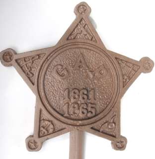 Cast Iron Grand Army of the Republic Grave Marker NEW  