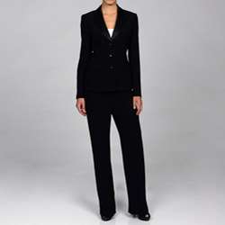   New York Womens 2 piece Tuxedo Inspired Pant Suit  