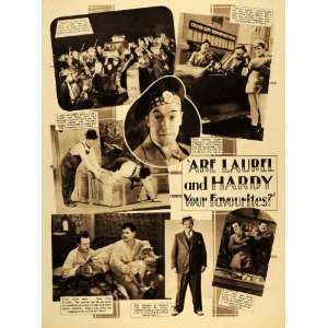   Hardy Movie Actors Comedy Film   Original Photogravure