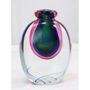  Murano Design Glass Ruby Sommerso Vase 1784 Patio, Lawn & Garden