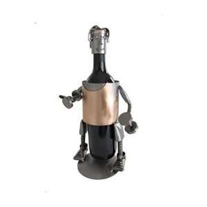 Pumping Iron Wine Bottle Holder by H&K Sculptures  Kitchen 