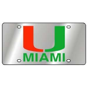 University of Miami License Plate Automotive